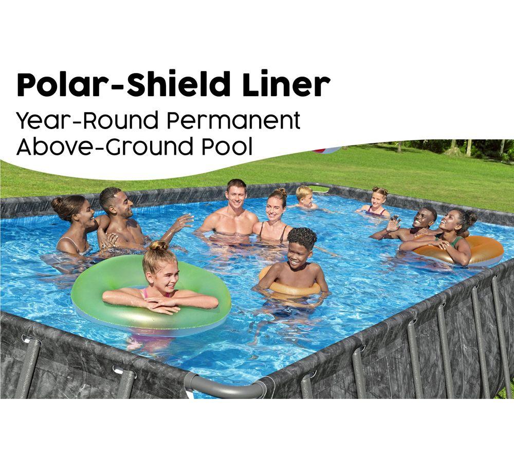 BESTWAY 24ft x 52" APX 365 Rectangular Swimming Pool - Grey image number 5 of 6