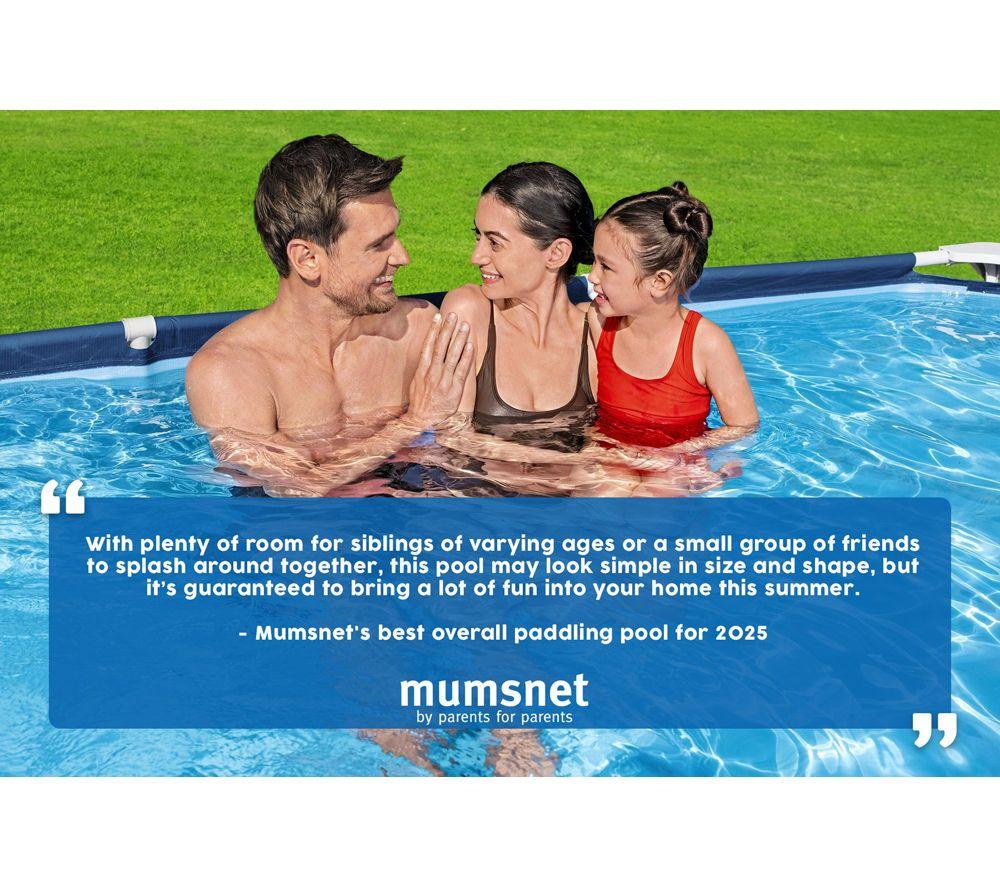 BESTWAY 13.1ft x 32" Steel Pro BW56424GB-23 Rectangle Swimming Pool - Navy Blue image number 2 of 8