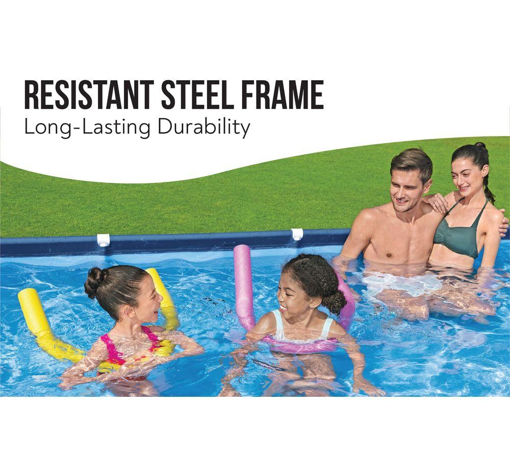 BESTWAY 13.1ft x 32" Steel Pro BW56424GB-23 Rectangle Swimming Pool - Navy Blue image number 3 of 8