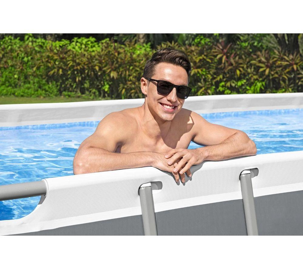BESTWAY 18ft x 48" Steel Pro MAX Oval Swimming Pool &ndash; Grey image number 2 of 4