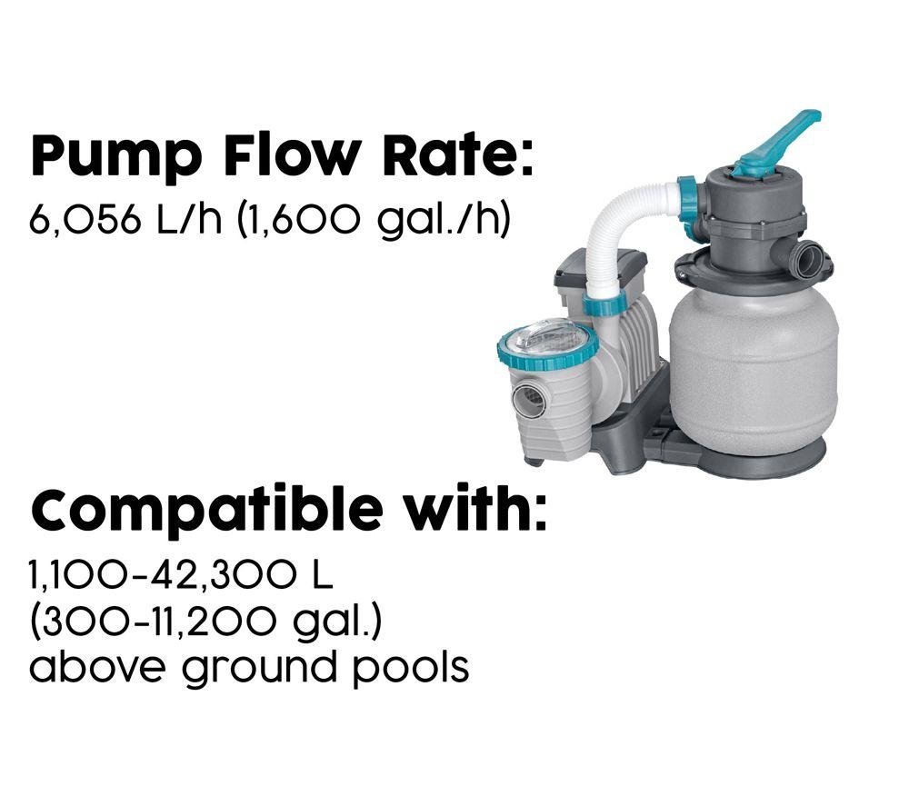 BESTWAY 1600Gal Pool Sand Filter Pump image number 3 of 4