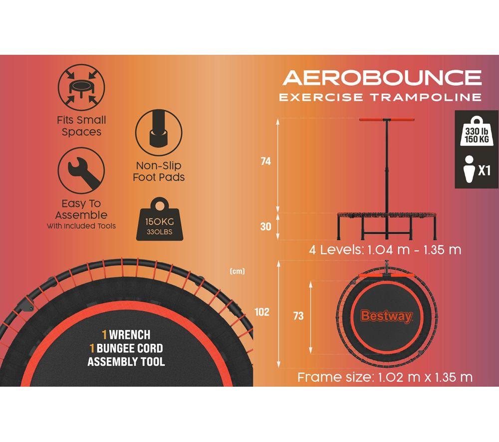BESTWAY BW59124 AeroBounce Trampoline - Black & Red image number 6 of 8