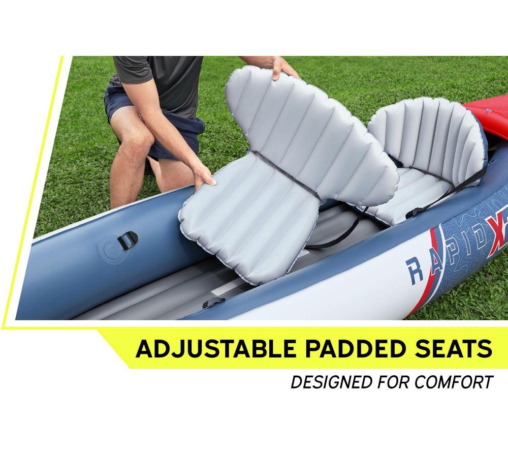 BESTWAY Rapid X2 Inflatable Kayak Set - Blue & Red image number 2 of 8