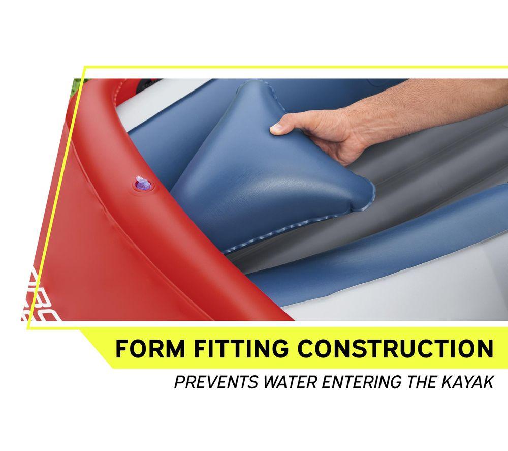 BESTWAY Rapid X2 Inflatable Kayak Set - Blue & Red image number 4 of 8