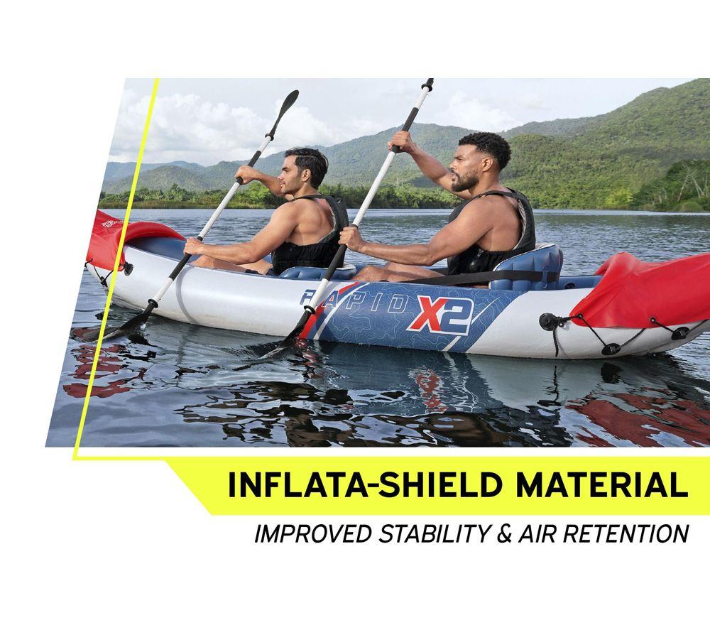 BESTWAY Rapid X2 Inflatable Kayak Set - Blue & Red image number 5 of 8