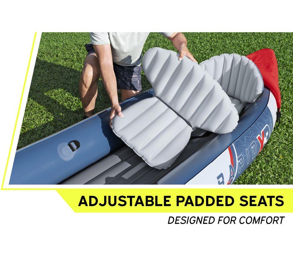 BESTWAY Rapid X3 3 Person Inflatable Kayak Set - Blue & Red image number 2 of 7