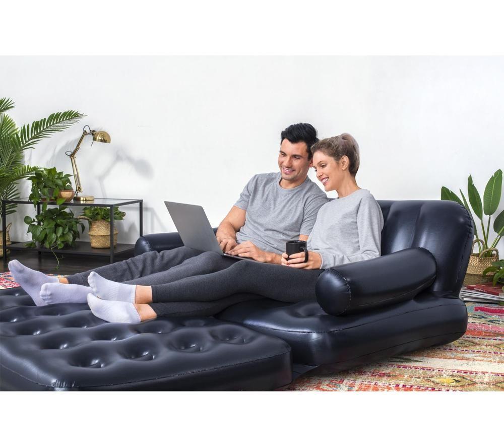 BESTWAY BW75054 Inflatable Camping Sofa Bed - Black image number 2 of 9
