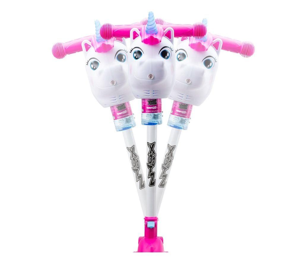 XOOTZ Bubble Go Unicorn Tri-Scooter - Pink & Blue image number 5 of 7