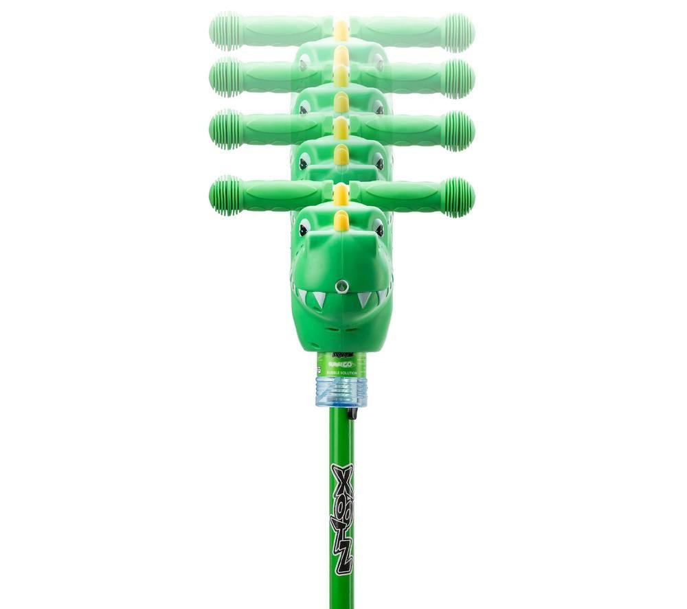 XOOTZ Bubble Go Dinosaur Tri-Scooter - Green & Yellow image number 5 of 8