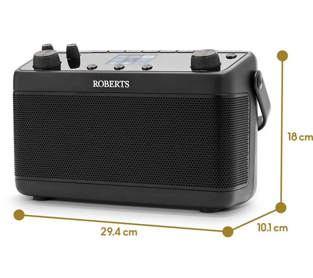 ROBERTS Stream 219 Portable Internet/DAB/DAB+/FM Bluetooth Radio - Black image number 3 of 5