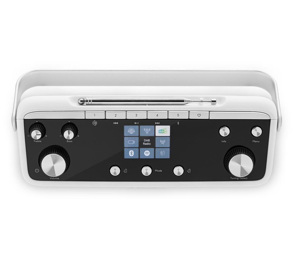 ROBERTS Stream 219 Portable Internet/DAB/DAB+/FM Bluetooth Radio - White image number 2 of 3