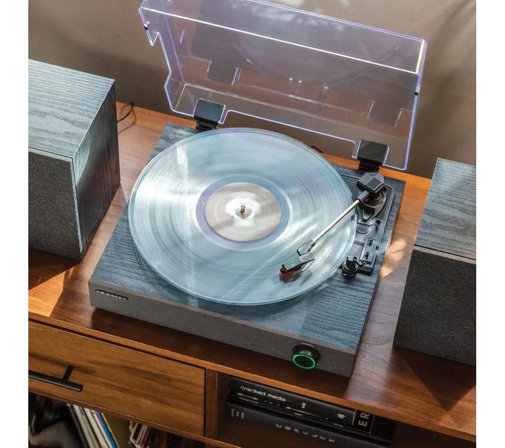 CROSLEY Zane Belt Drive Bluetooth Turntable & Speakers - Black image number 7 of 8