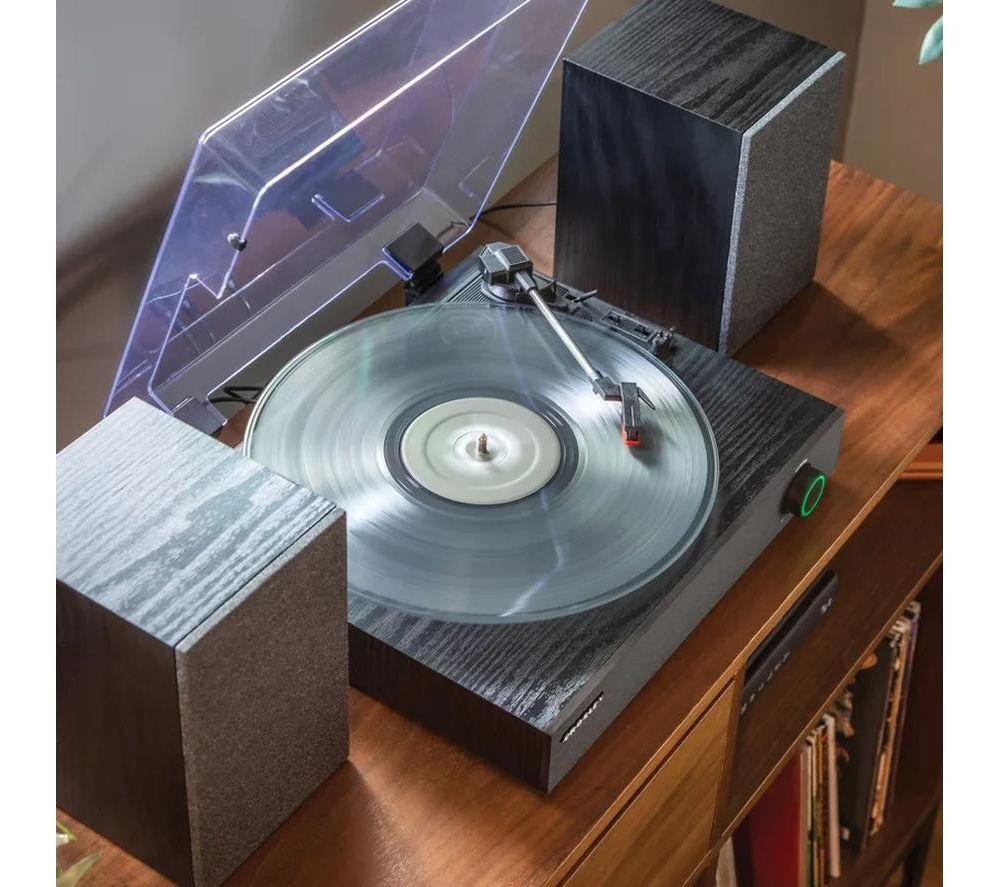 CROSLEY Zane Belt Drive Bluetooth Turntable & Speakers - Black image number 8 of 8