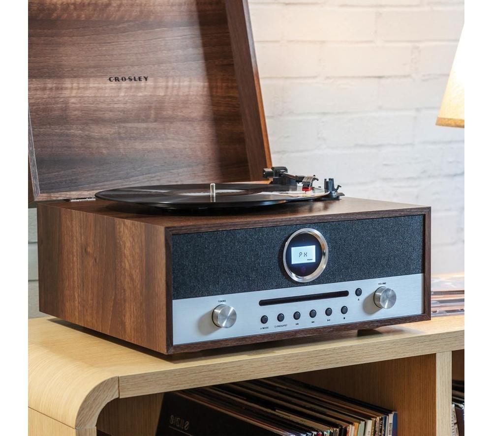 CROSLEY NASH 7-in-1 Belt Drive Bluetooth Music Centre - Walnut image number 2 of 16
