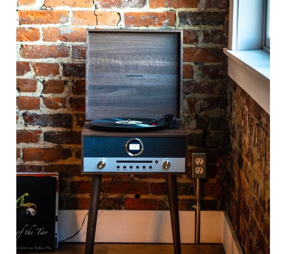 CROSLEY NASH 7-in-1 Belt Drive Bluetooth Music Centre - Walnut image number 3 of 16