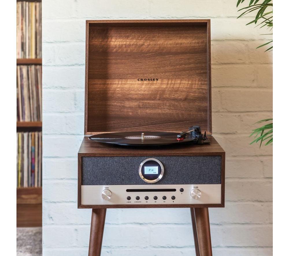 CROSLEY NASH 7-in-1 Belt Drive Bluetooth Music Centre - Walnut image number 4 of 16