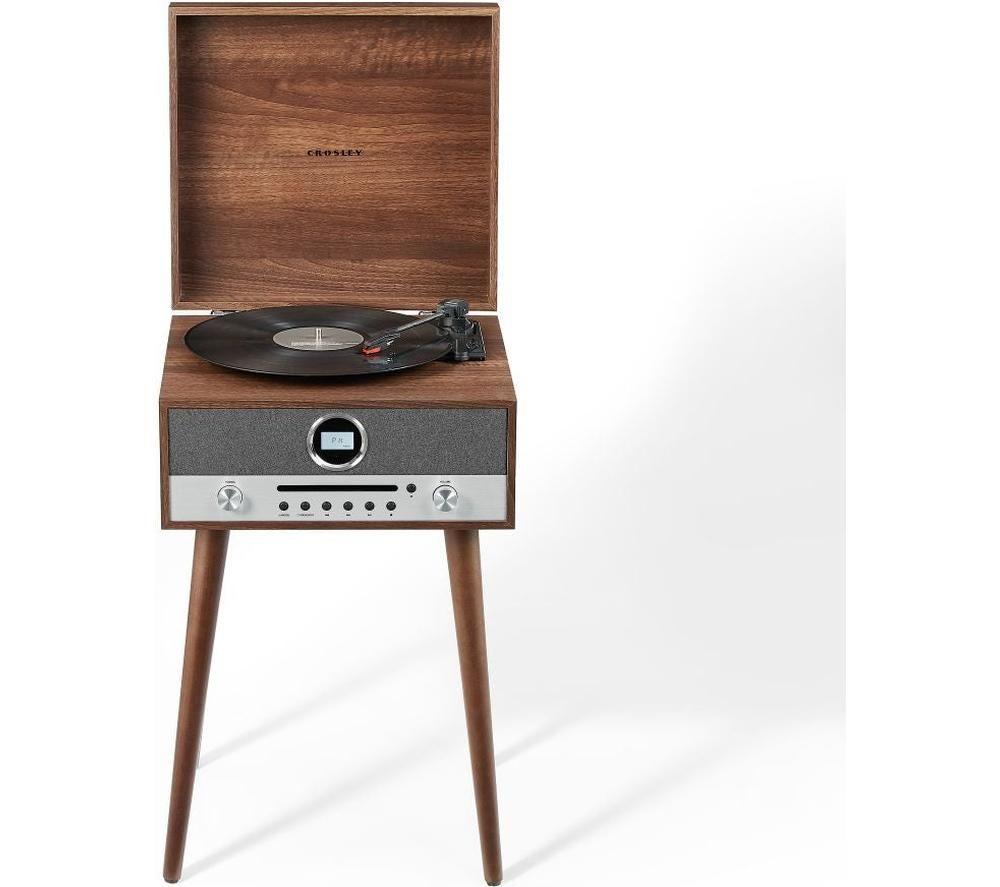 CROSLEY NASH 7-in-1 Belt Drive Bluetooth Music Centre - Walnut image number 7 of 16