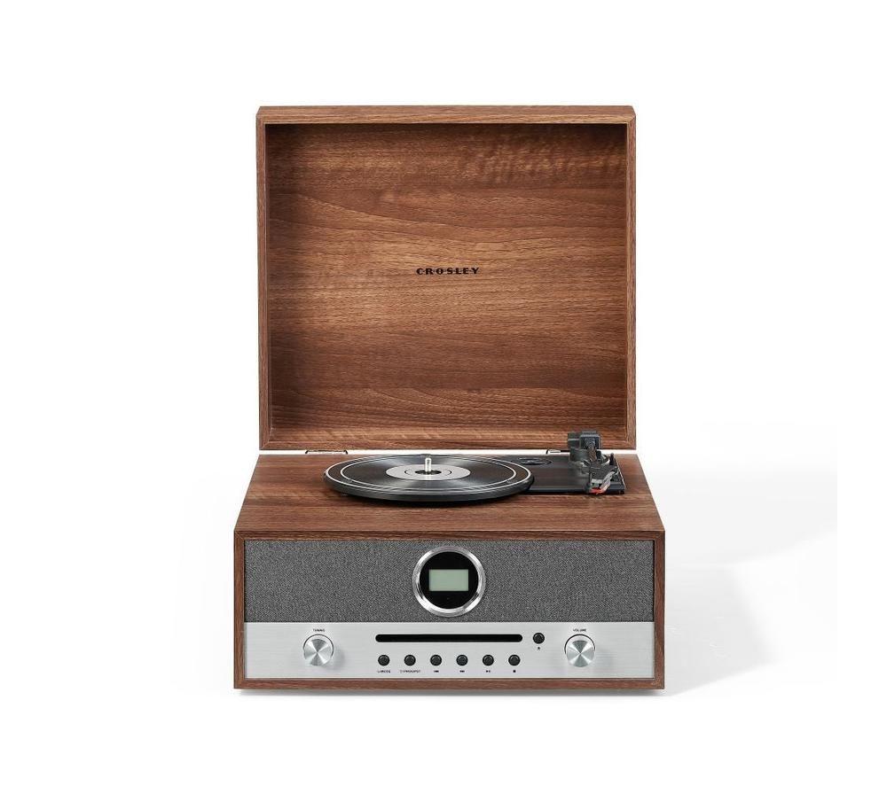 CROSLEY NASH 7-in-1 Belt Drive Bluetooth Music Centre - Walnut image number 8 of 16