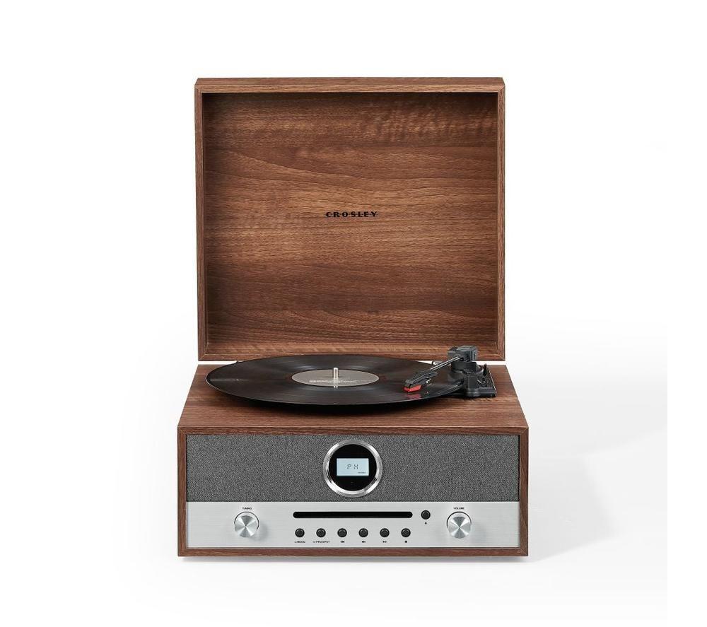 CROSLEY NASH 7-in-1 Belt Drive Bluetooth Music Centre - Walnut image number 10 of 16