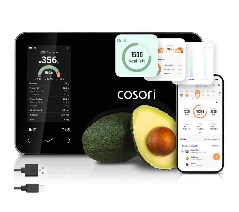 COSORI&nbsp; CNS-R001S-X Smart Kitchen Scale - Black image number 4 of 6