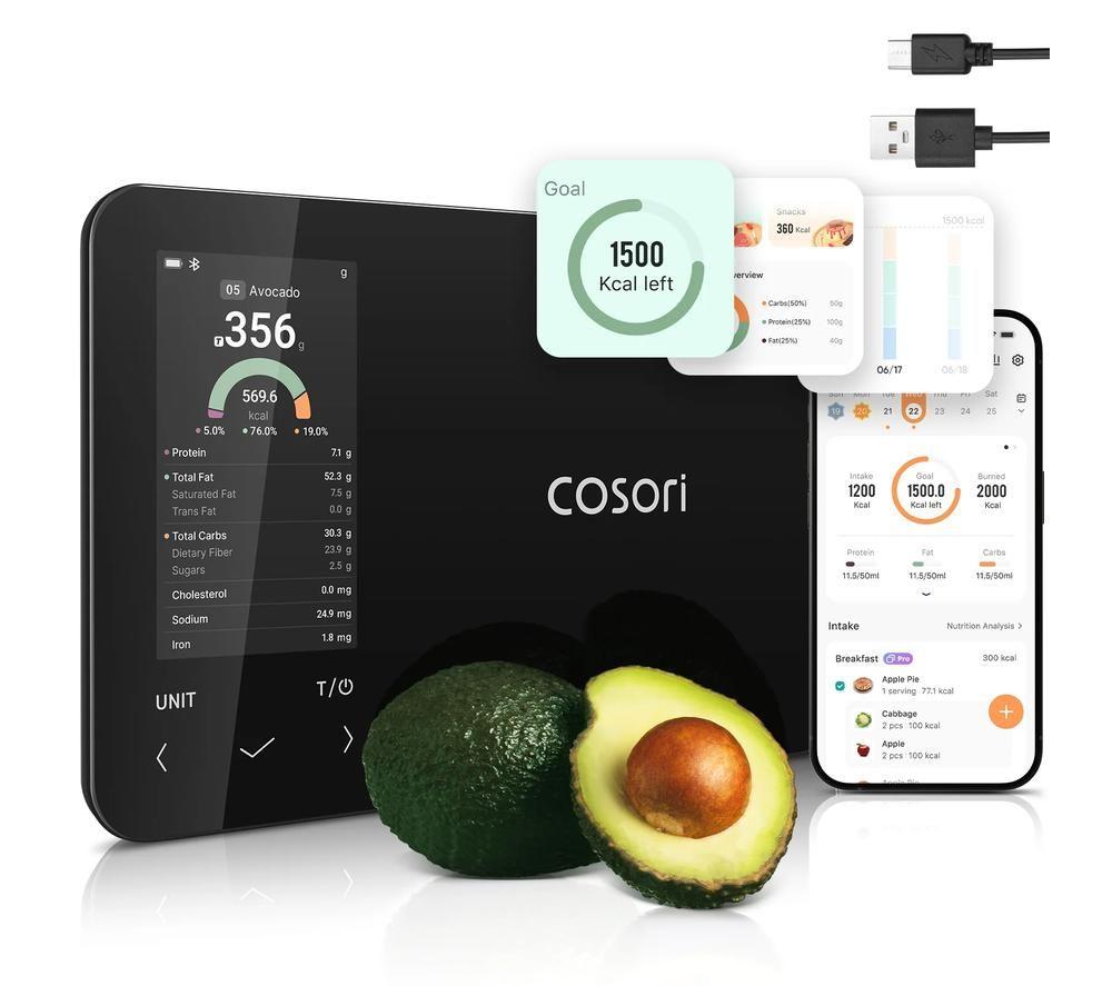 COSORI&nbsp; CNS-R001S-X Smart Kitchen Scale - Black image number 5 of 6