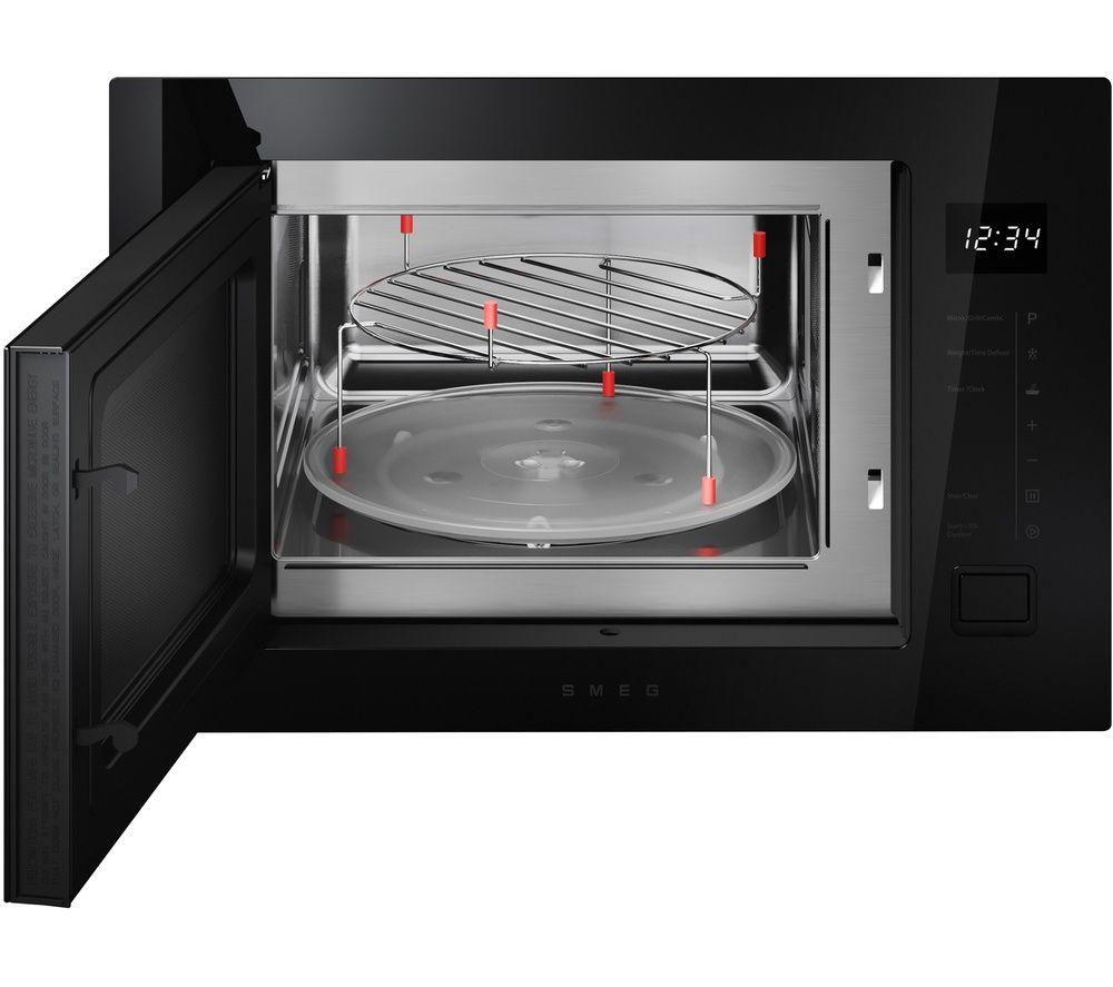 SMEG FMI225BI Built-in Microwave with Grill - Black image number 3 of 4