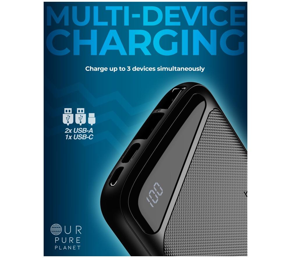 OUR PURE PLANET 5000 mAh Portable Power Bank - Black image number 2 of 8