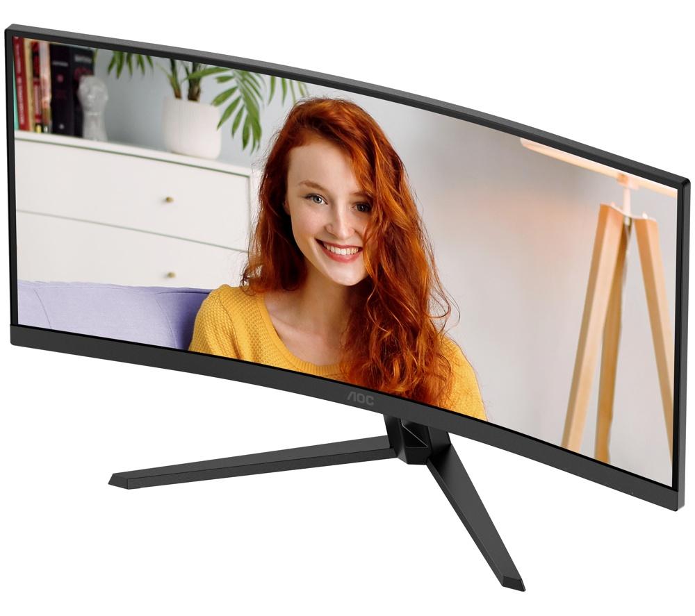 AOC CU34B3E Wide Quad HD 34" Curved VA WLED Monitor - Black image number 3 of 13