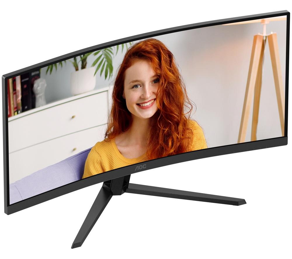 AOC CU34B3E Wide Quad HD 34" Curved VA WLED Monitor - Black image number 4 of 13