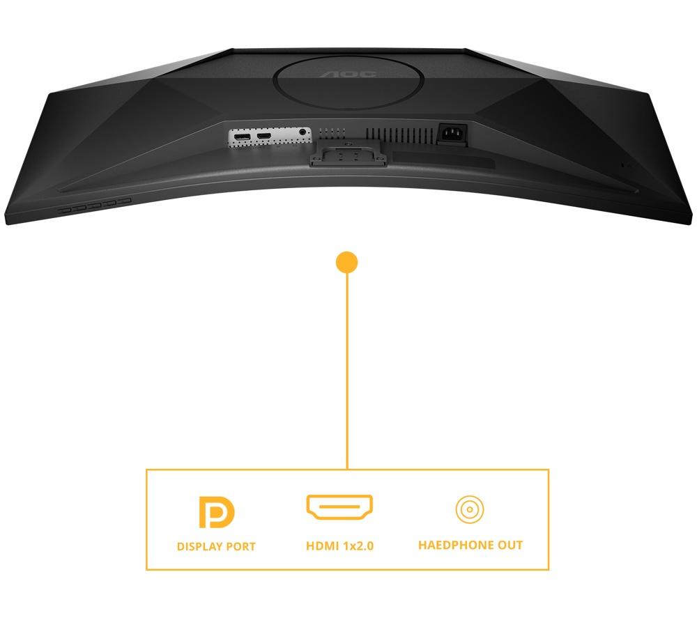 AOC CU34B3E Wide Quad HD 34" Curved VA WLED Monitor - Black image number 7 of 13