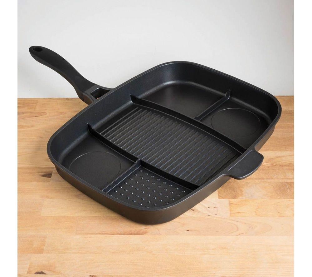 MENKIND InGenious Lazy Man Non-stick Frying Pan - Black image number 2 of 3