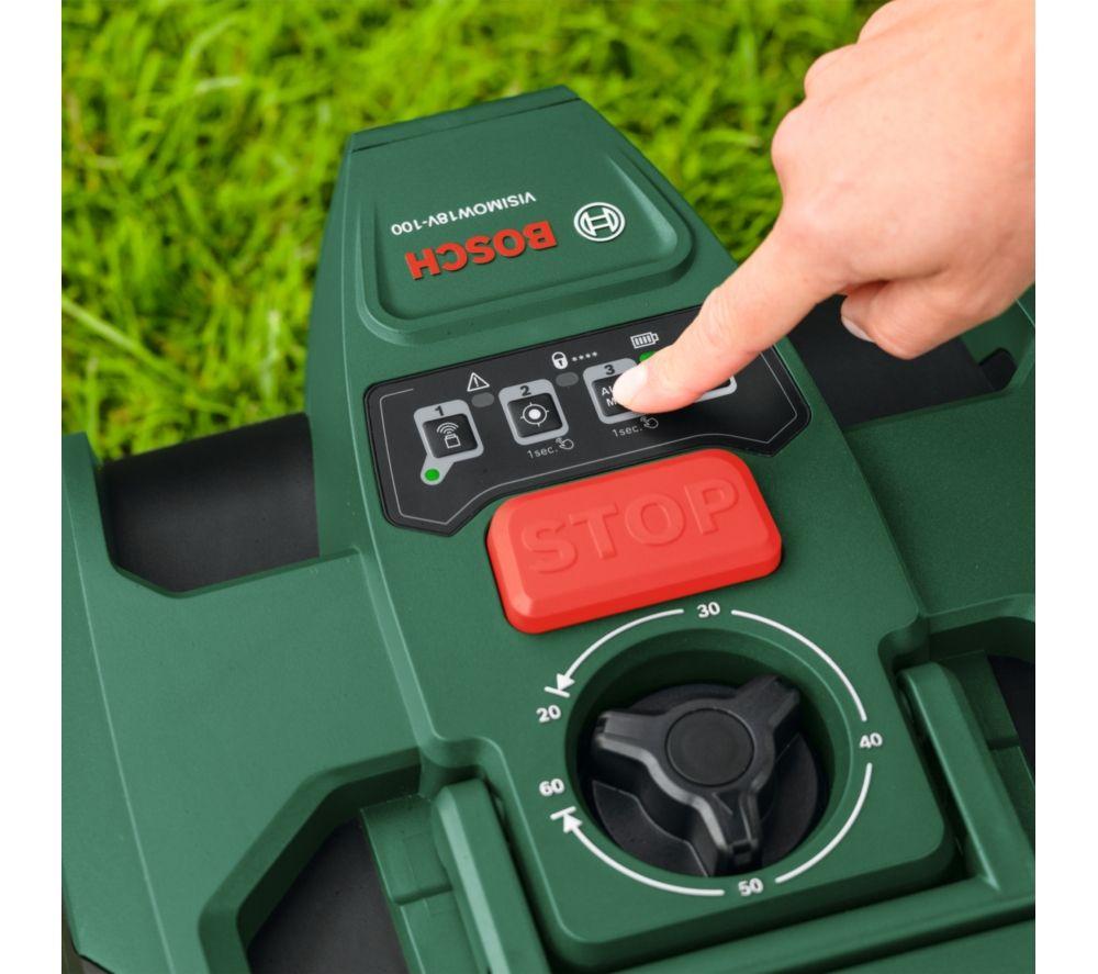 BOSCH VisiMow 18V-100 Cordless Robotic Lawn Mower - Green & Black image number 3 of 6
