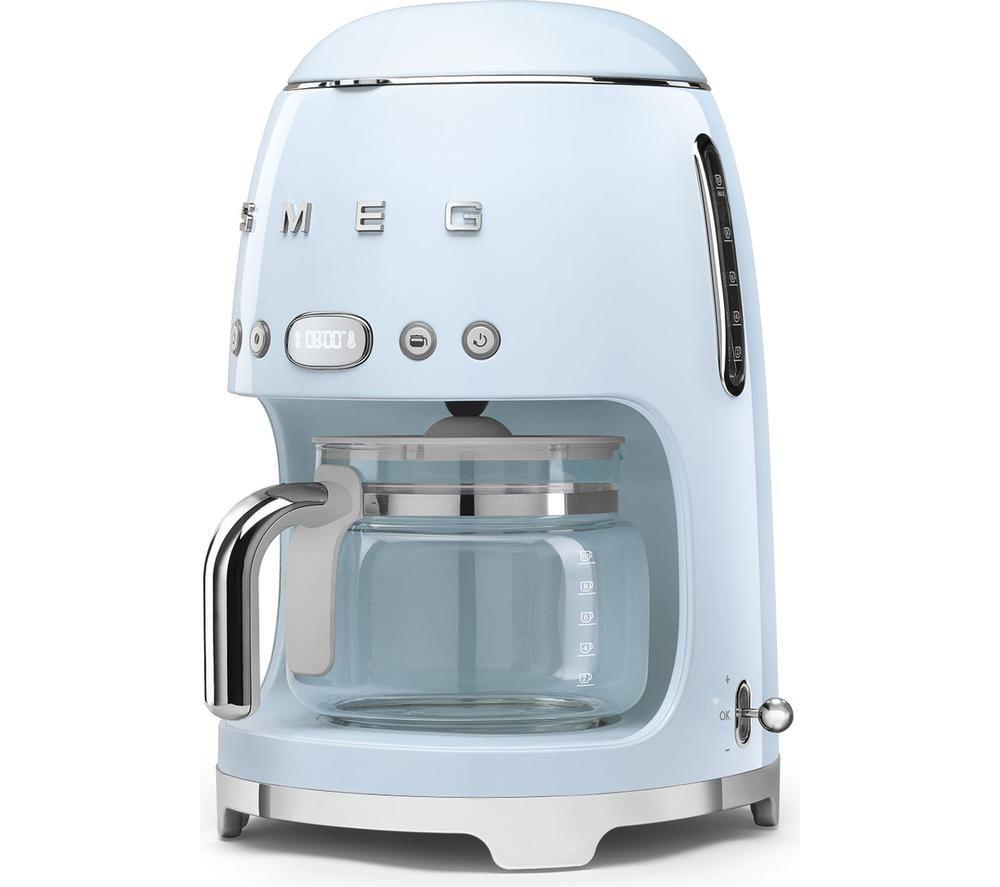 SMEG DCF02PBUK 50s Style Filter Coffee Machine - Pastel Blue image number 3 of 4