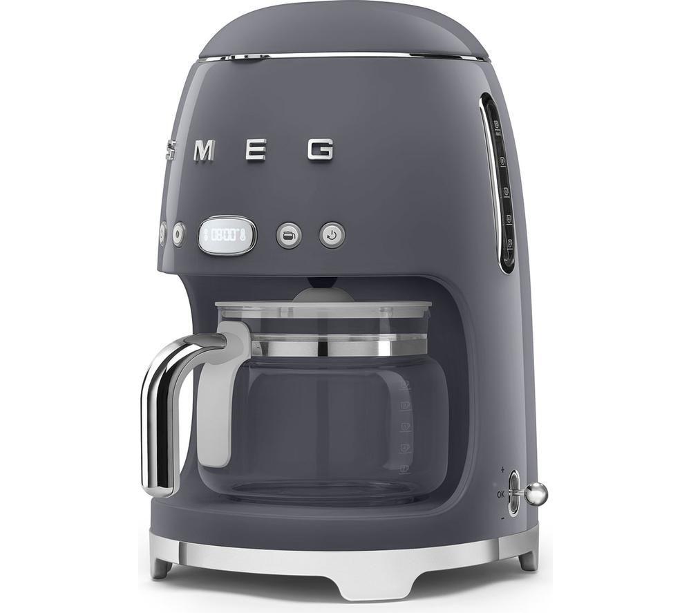 SMEG DCF02GRUK 50s Style Filter Coffee Machine - Slate Grey image number 3 of 4