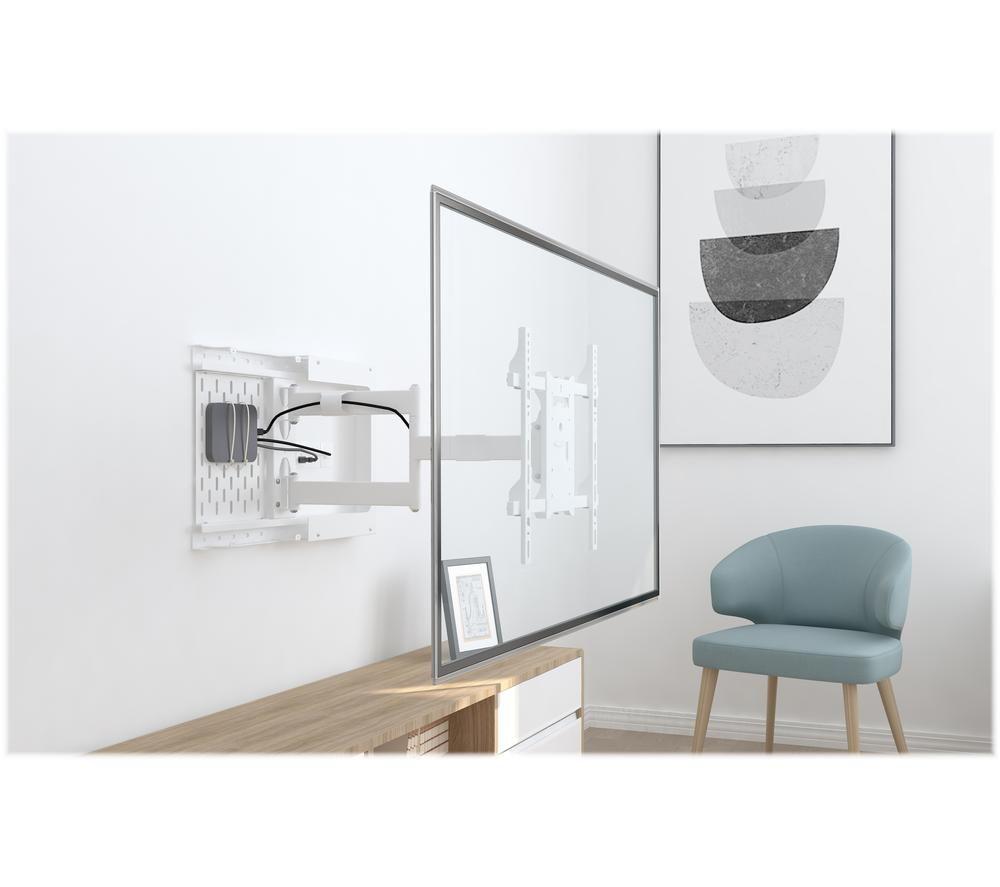 MULTIBRACKETS Hospitality Flex arm with STB Enclosure Tilt & Swivel 37 - 70" TV Bracket - White image number 4 of 17