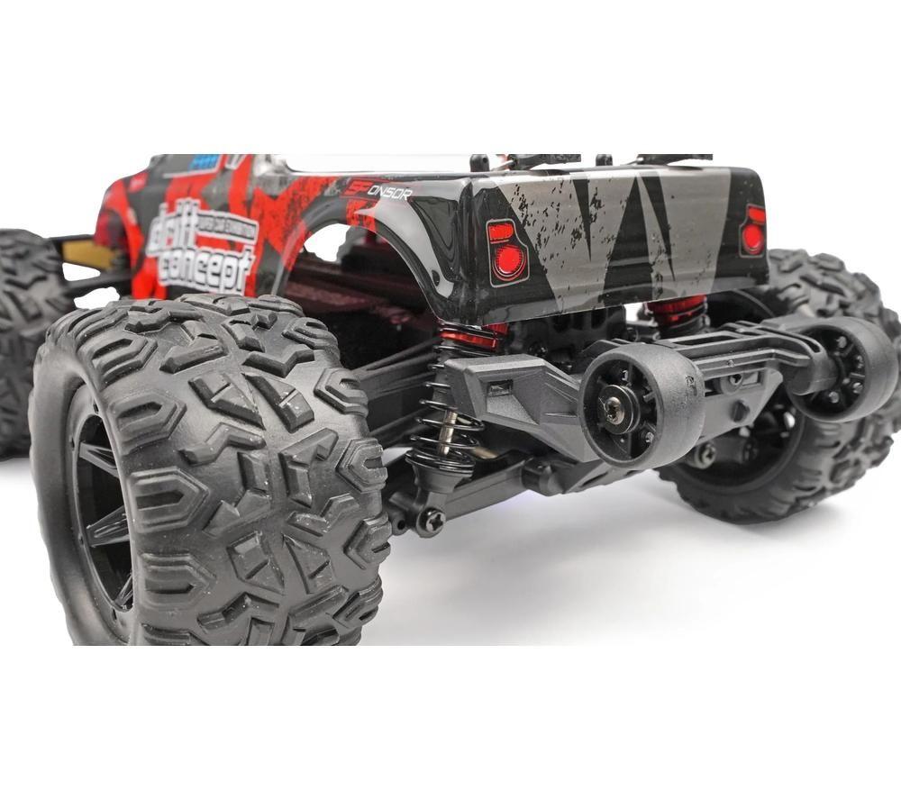 RCG 18-Series Remote Control Brushed Electric Monster Truck - Red image number 6 of 14