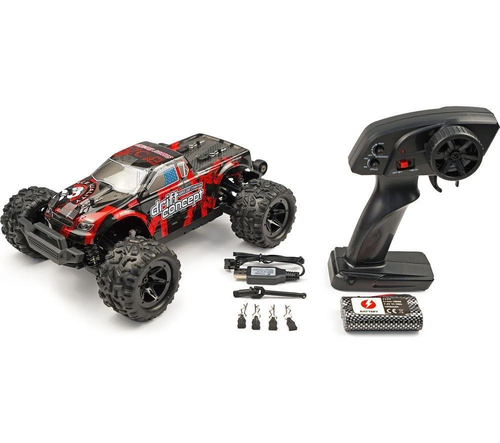 RCG 18-Series Remote Control Brushed Electric Monster Truck - Red image number 10 of 14