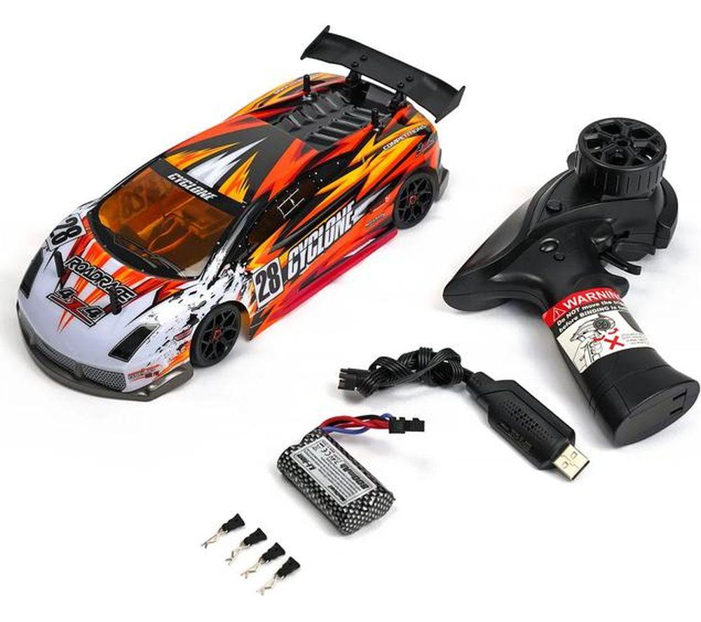 RCG Racing Cyclone Lambo Drift Remote Control Car - Orange & White image number 2 of 12