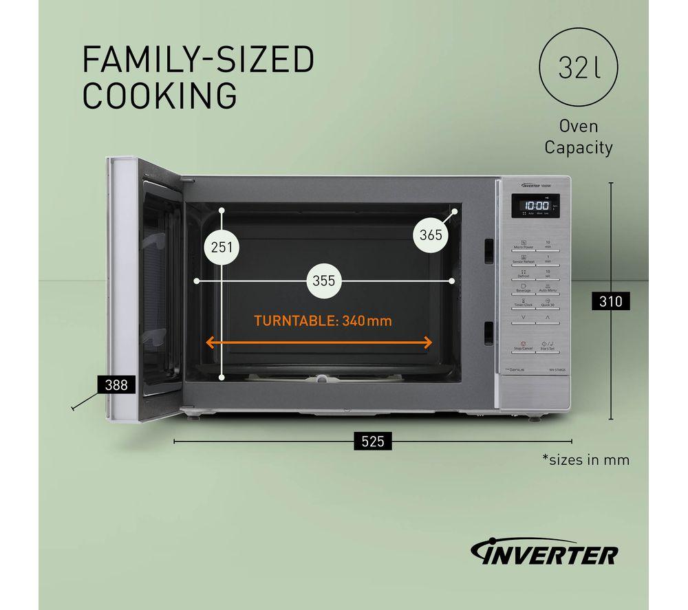 PANASONIC NN-ST68QBBPQ Compact Solo Microwave - Silver image number 6 of 8