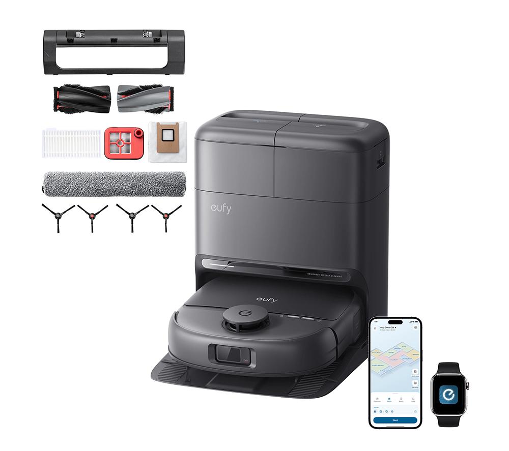 EUFY Omni C28 Pro Robot Vacuum & Mop with All-in-One Station & Accessory Kit - Black