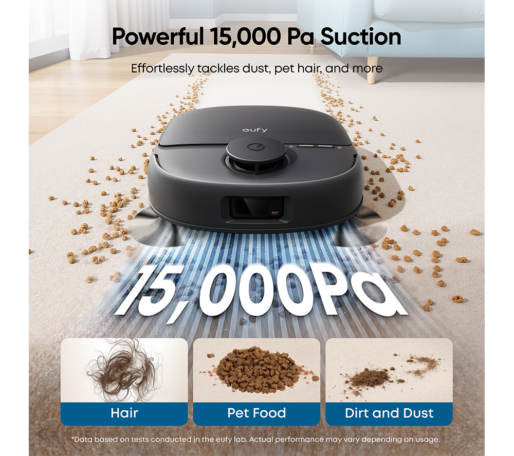 EUFY Omni C28 Pro Robot Vacuum & Mop with All-in-One Station & Accessory Kit - Black image number 5 of 10
