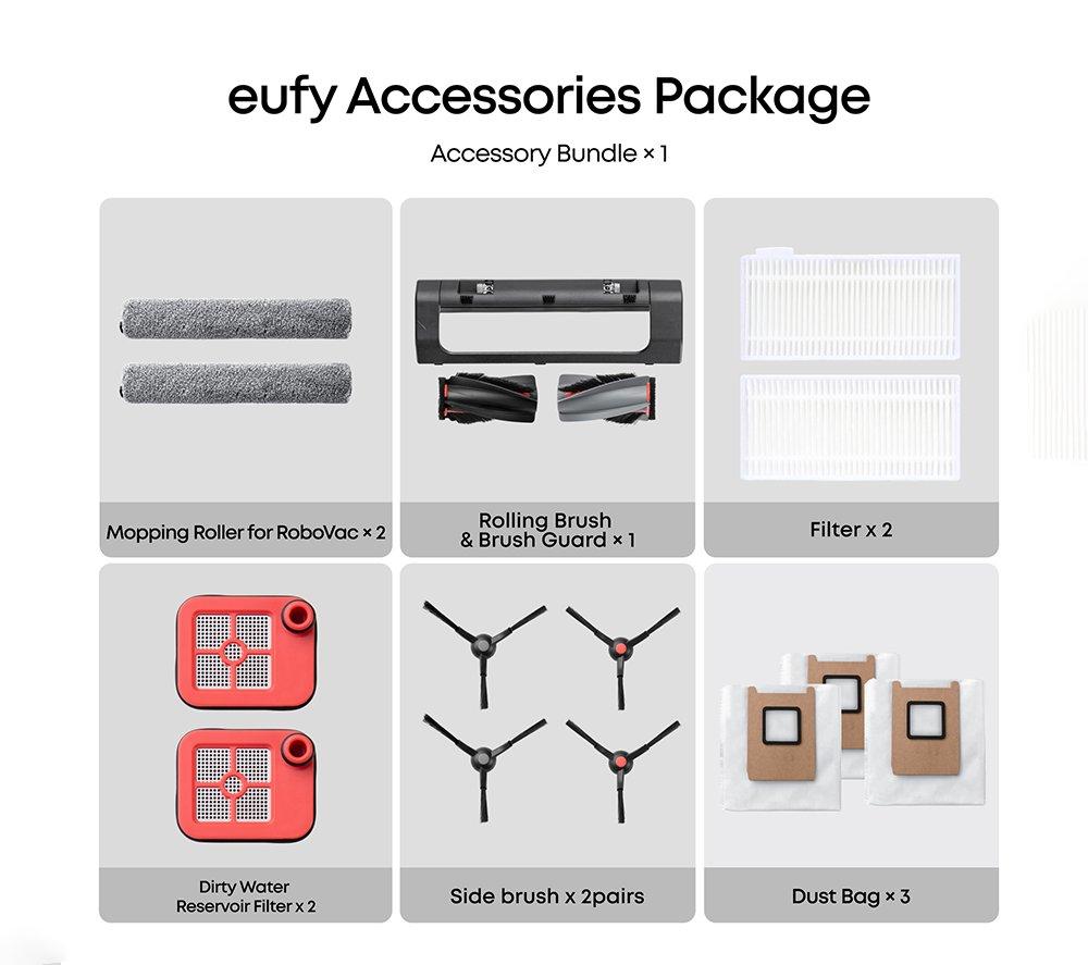 EUFY Omni C28 Pro Robot Vacuum & Mop with All-in-One Station & Accessory Kit - Black image number 9 of 10