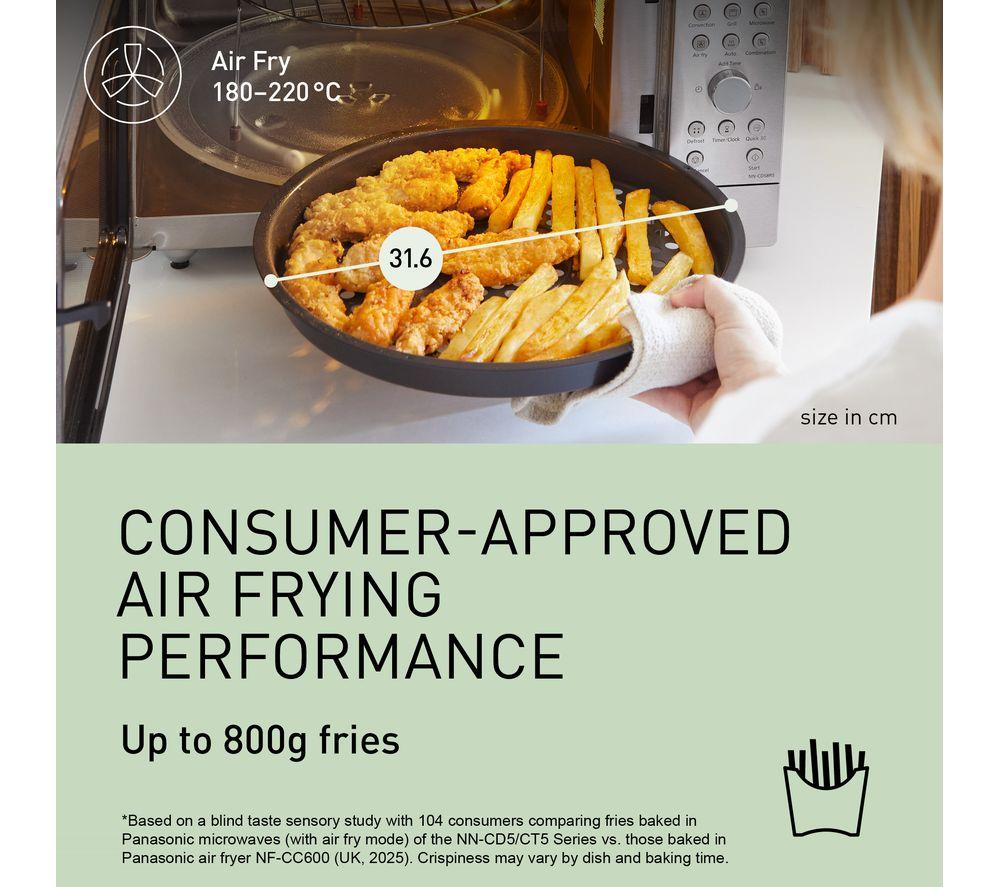 PANASONIC 4-in-1 Air Fry NN-CD58RSBPQ Combination Microwave - Stainless Steel image number 3 of 7