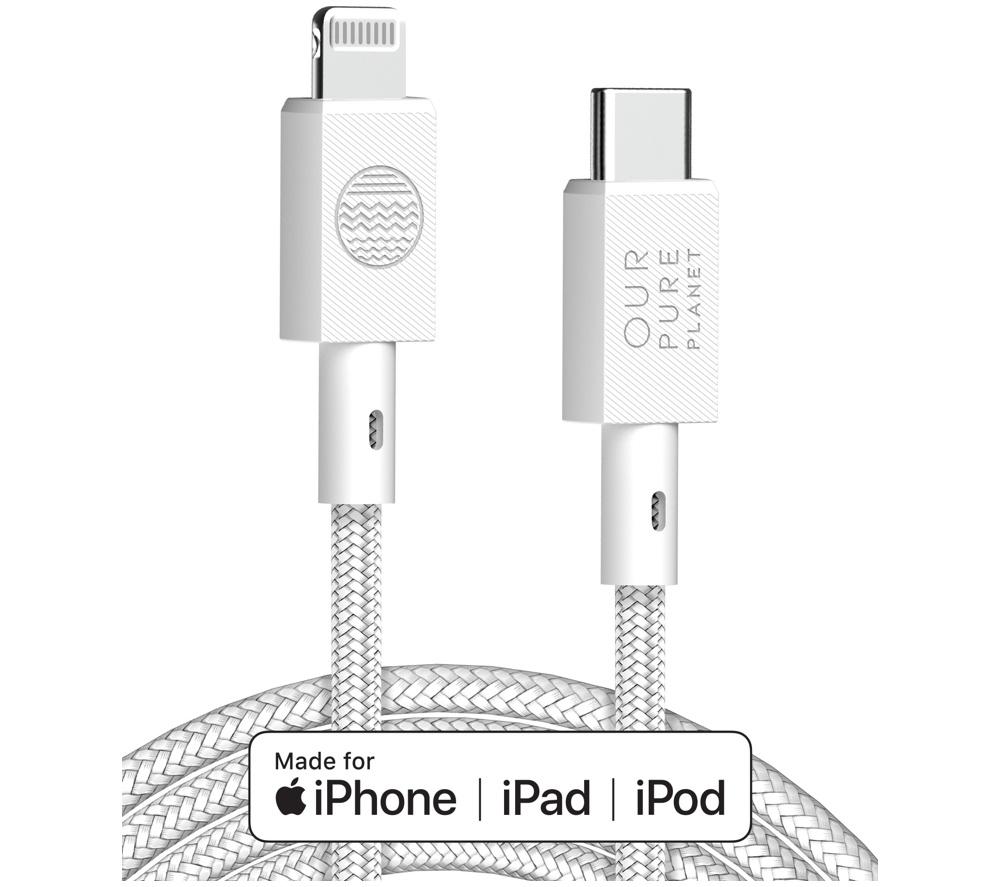 OUR PURE PLANET USB-C to Lightning braided cable - 2m image number 2 of 7