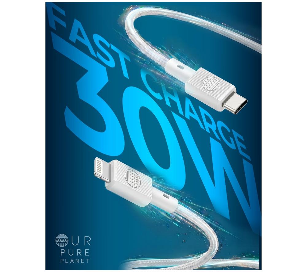 OUR PURE PLANET USB-C to Lightning braided cable - 2m image number 3 of 7