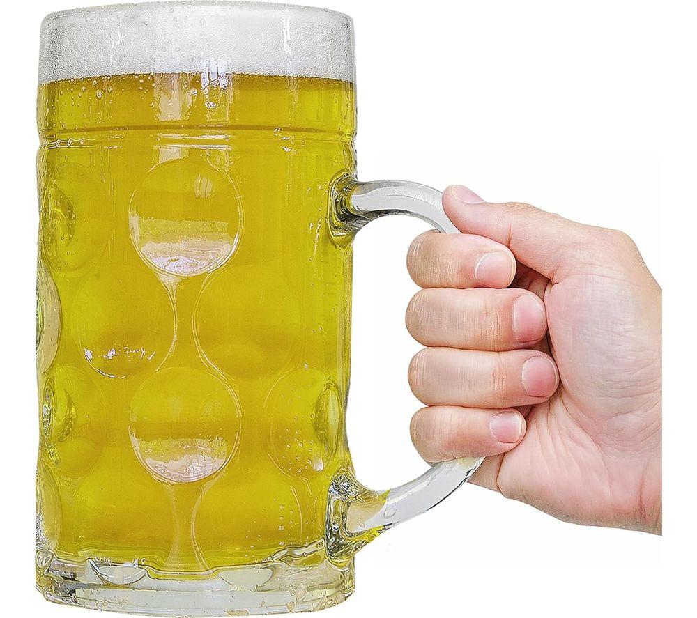RED5 Giant Beer Stein Glass - 1 Litre image number 2 of 5