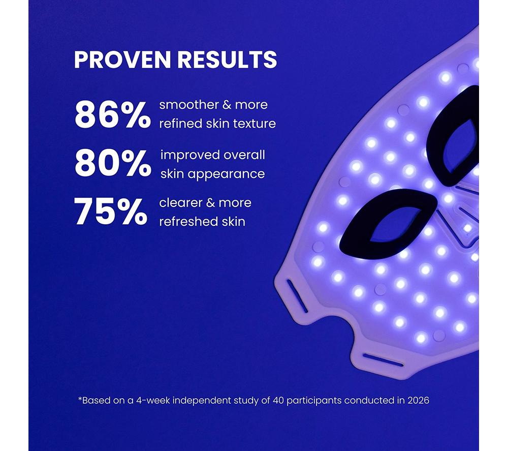 LUSTRE Revive LED Face Mask - White image number 4 of 8