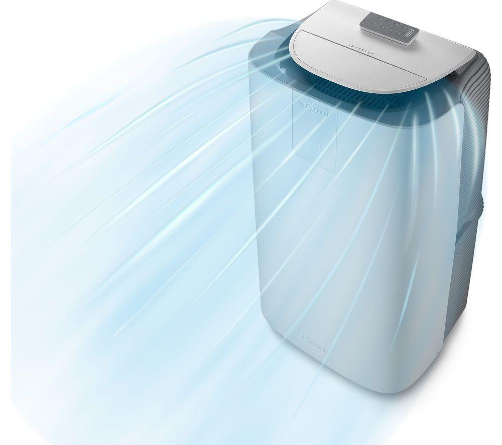 DELONGHI Pinguino AP130i GentleJet 13000 BTU Portable Air Conditioner, Fan & Dehumidifier - White image number 2 of 3