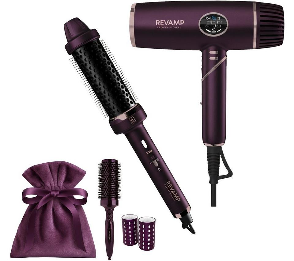 REVAMP GSDR641BR14PP The Blow Out Edit Hairdryer Gift Set - Purple