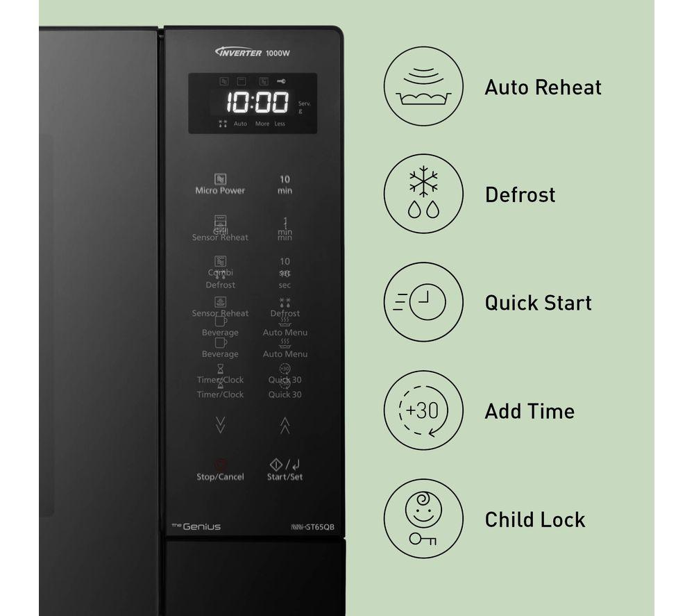 PANASONIC NN-ST65QBBPQ Compact Solo Microwave - Black image number 7 of 10